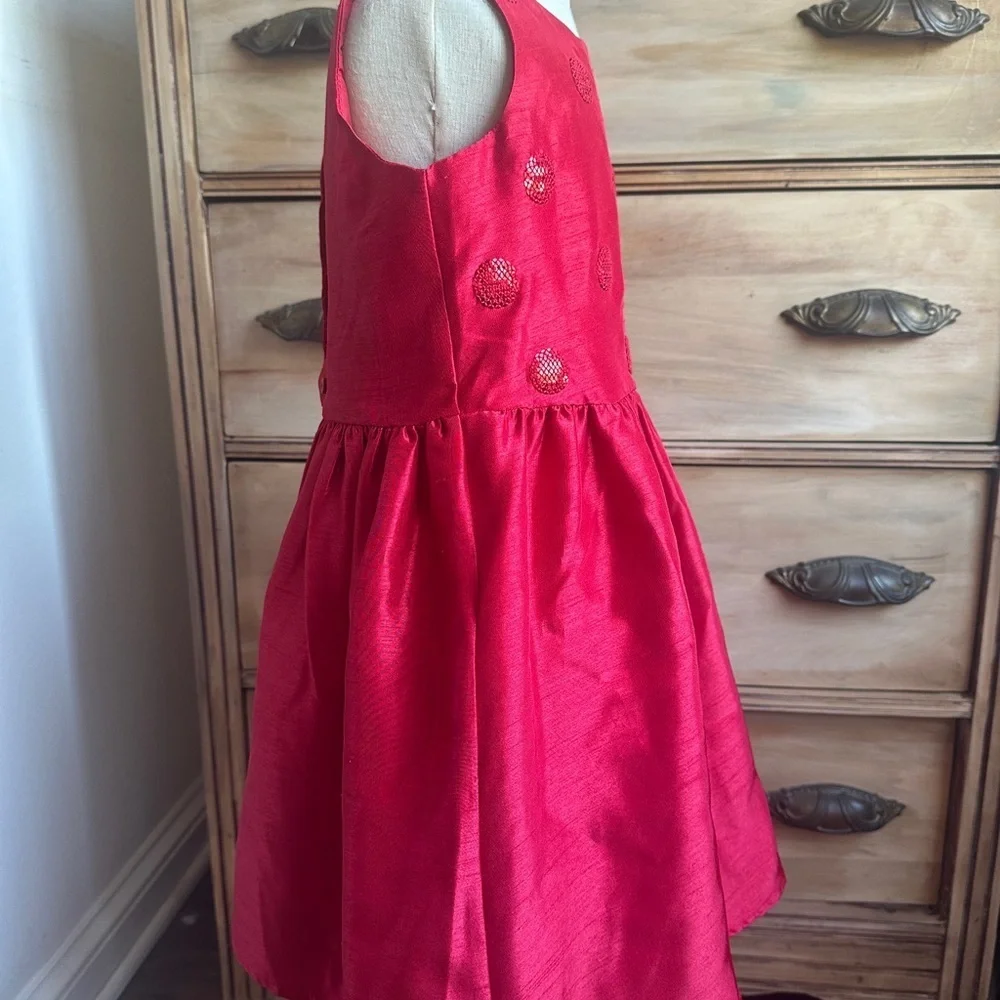 Girls red formal holiday dress